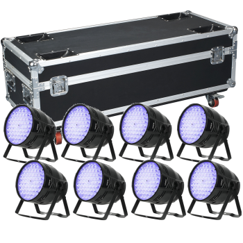 BD-LPC010K KIT 8 X RGBW QUAD-LED PAR KING 54x4W (4 EN 1)