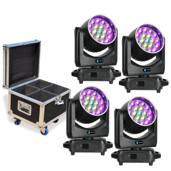 BD-LM1915RK KIT X4 LED 19x15W BEAM/ZOOM/RING + FC