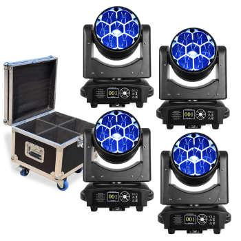 BD-LM0740K KIT X4 LED 7x40W ZOOM B-EYE + FLIGHT CASE