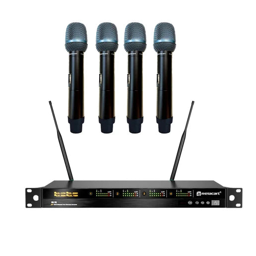 Relacart UR-2Q Sistema Inalámbrico Con 4 Micrófonos UH2MD22