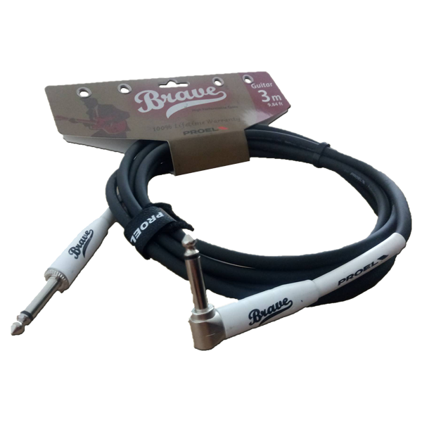 BRV120LU3BK – Cable Instrumentos Plug Plug 3M BK Angulo recto
