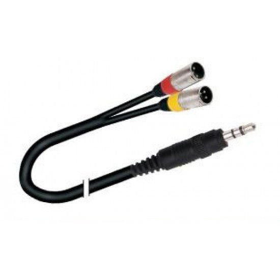 Cable Miniplug estereo a dos XLR macho 2 MTR PRODB