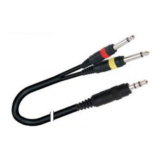 Cable Miniplug estereo a dos plug ¼ mono 10 MTRS PRODB