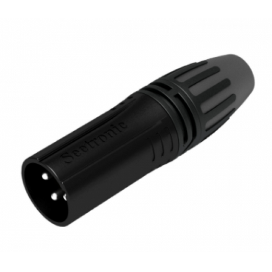 CONECTOR SEETRONIC XLR VOLANTE MACHO NEGRO