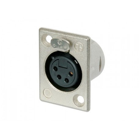 Neutrik NC4FP-1 XLR Conector hembra panel rectangular 4 polos