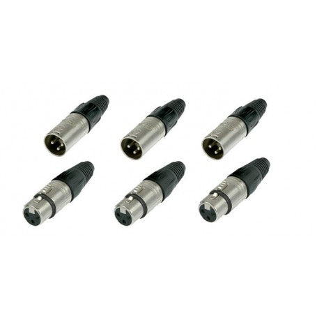 Neutrik NC3MX   NC3FX 6Pack Conectores XLR Volantes