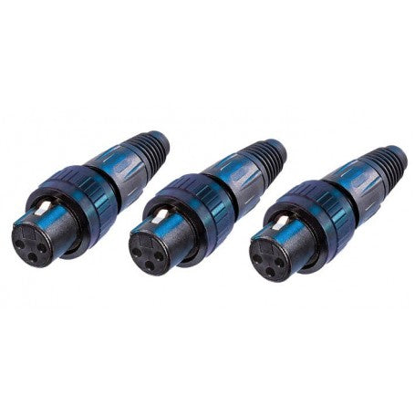 Neutrik NC3FX-SPEC 3Pack Conector XLR Volante con Seguro