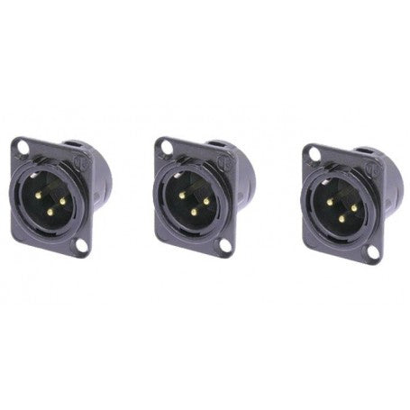 Neutrik NC3MD-L-B-1 3Pack Conector XLR Macho Panel