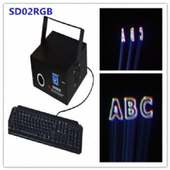 SD-02RGB LASER GRAFICO RGB 190MW CON SD, CONTROL IR Y TELCADO (OPCIONAL)