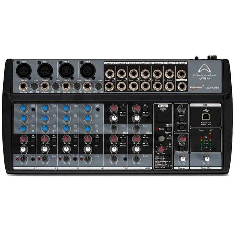 Wharfedale 1202 FX /USB - Mixer  4 canales mono - 4 canales estéreo