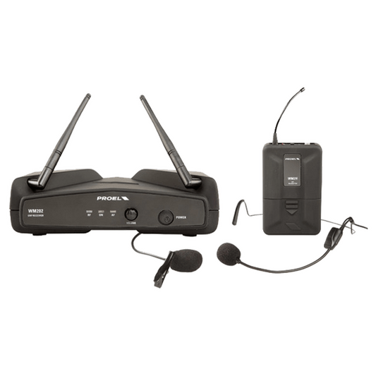 WM202H – Sistema Inalámbrico, Micrófono de Cabeza UHF
