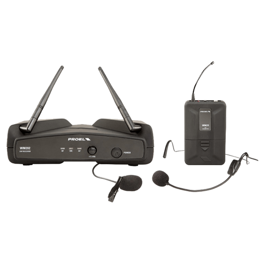 WM202H – Sistema Inalámbrico, Micrófono de Cabeza UHF