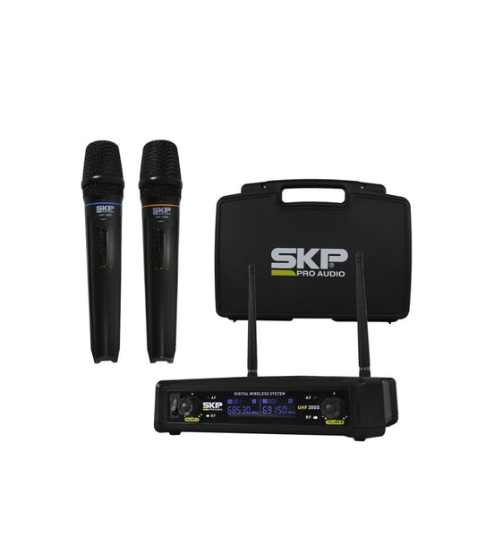 Micrófono Inalámbrico Doble de Mano UHF 300D SKP